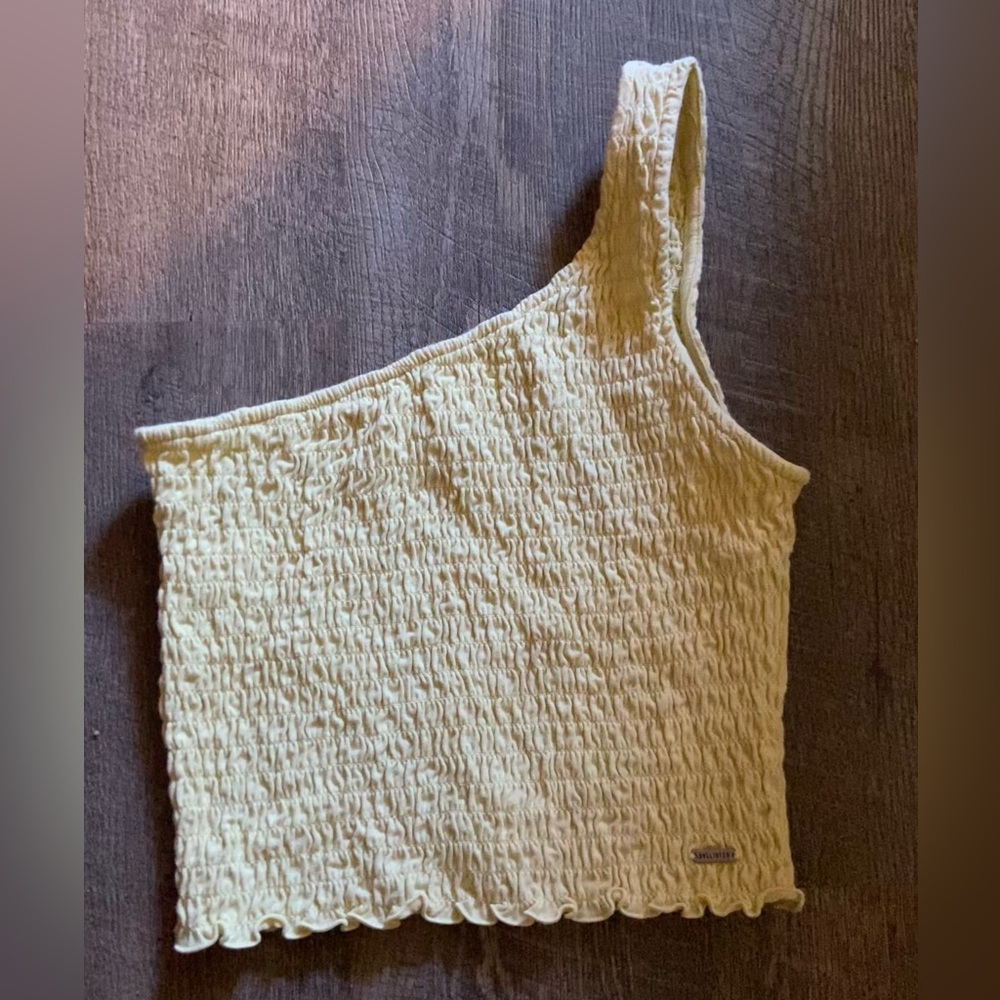 Hollister Women’s Cropped Smocked One Shoulder Tank